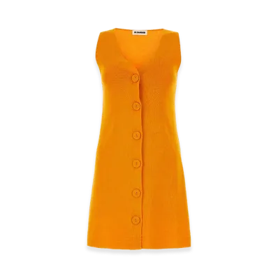 Jil Sander Women's Cotton Blend Dress "Orange"