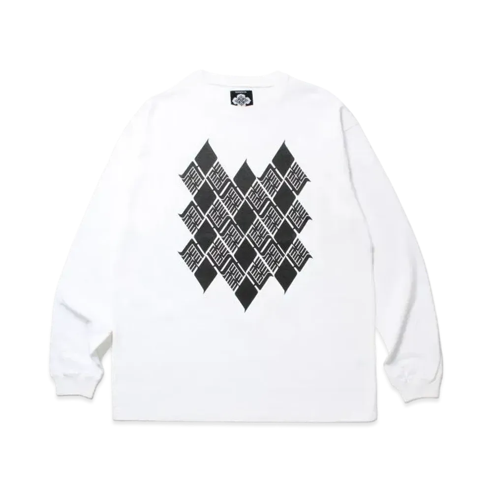 APHRODITEGANG Gakkin x Budspool Kamon L/S Tee (Type-2) "White"