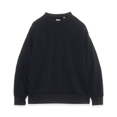 nanamica Polyester Pile Crew Neck Sweat "Black"