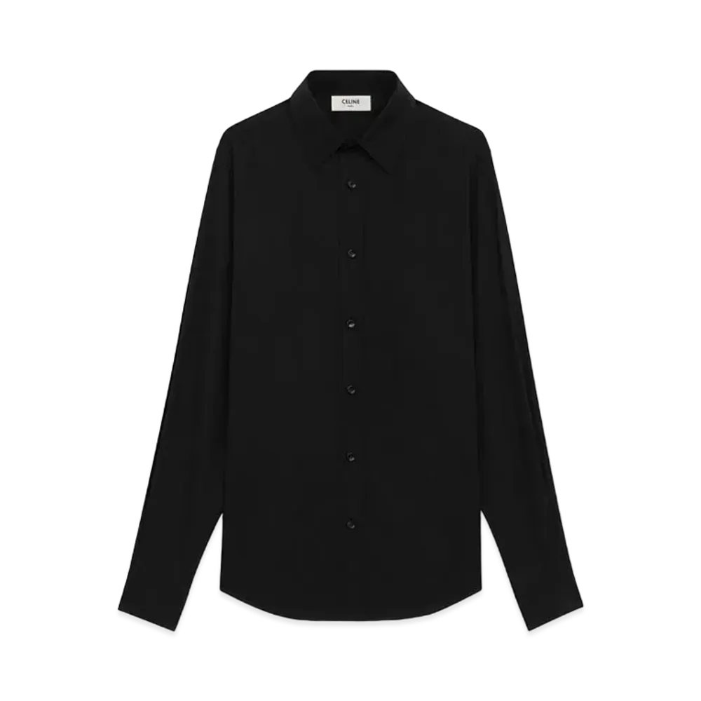 CELINE Classic Shirt / Cotton Poplin "Black"