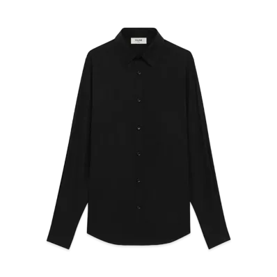 CELINE Classic Shirt / Cotton Poplin "Black"