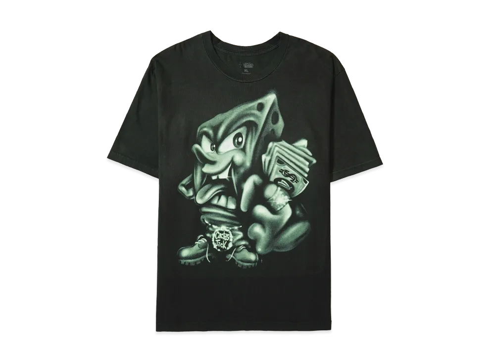 Travis Scott Cactus Jack x SPONGEBOB Mr Krabs Tee "Black"