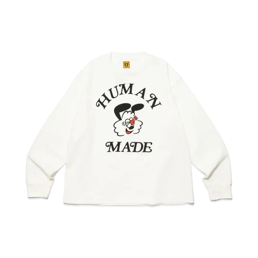 HUMAN MADE GDC Valentine's Day L/S T-Shirt "White" / VERDY