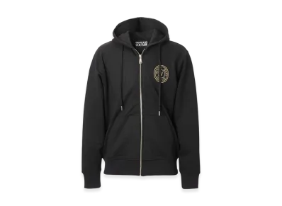 VERSACE JEANS COUTURE Zip-Up Hoodie "Black/Gold"