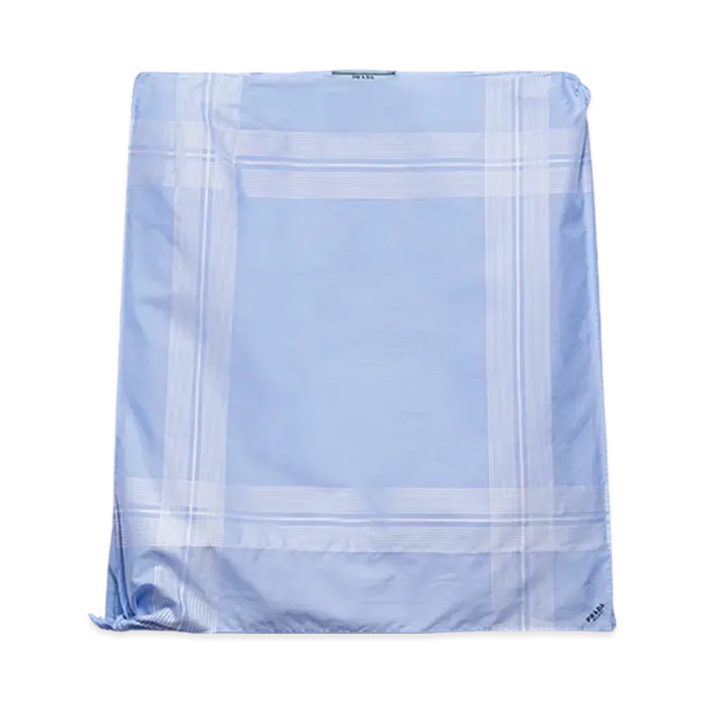 PRADA Women's Checked Cotton Skirt "Sapphire Blue"