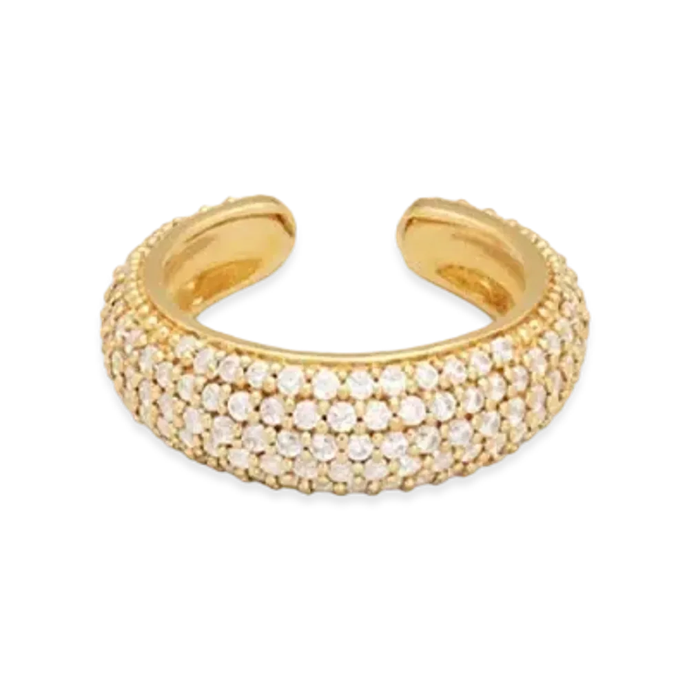 TOMWOOD Ear Cuff Thick Zirconia "Gold"