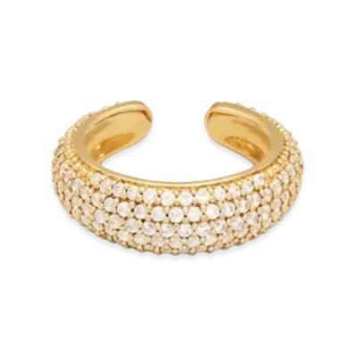TOMWOOD Ear Cuff Thick Zirconia "Gold"