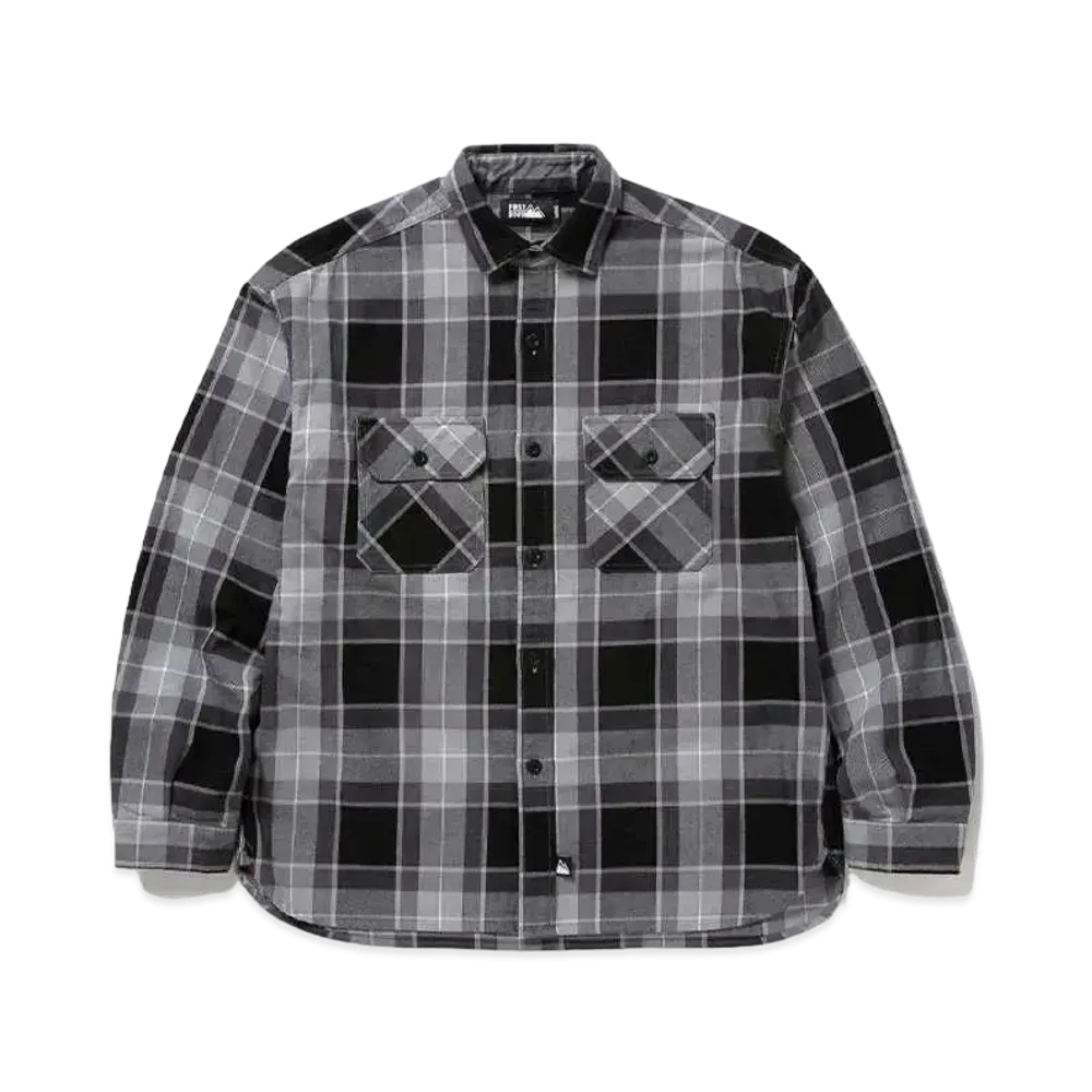 FIRST DOWN WORK L/S SHIRTS COTTON NELCHECK "Charcoal"