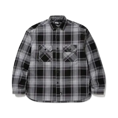 FIRST DOWN WORK L/S SHIRTS COTTON NELCHECK "Charcoal"