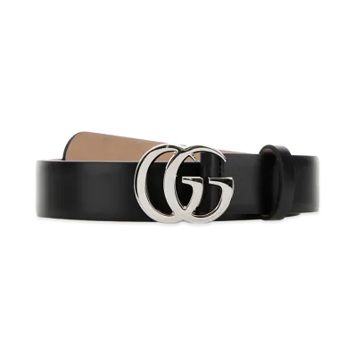 GUCCI Leather Marmont Belt "Black"