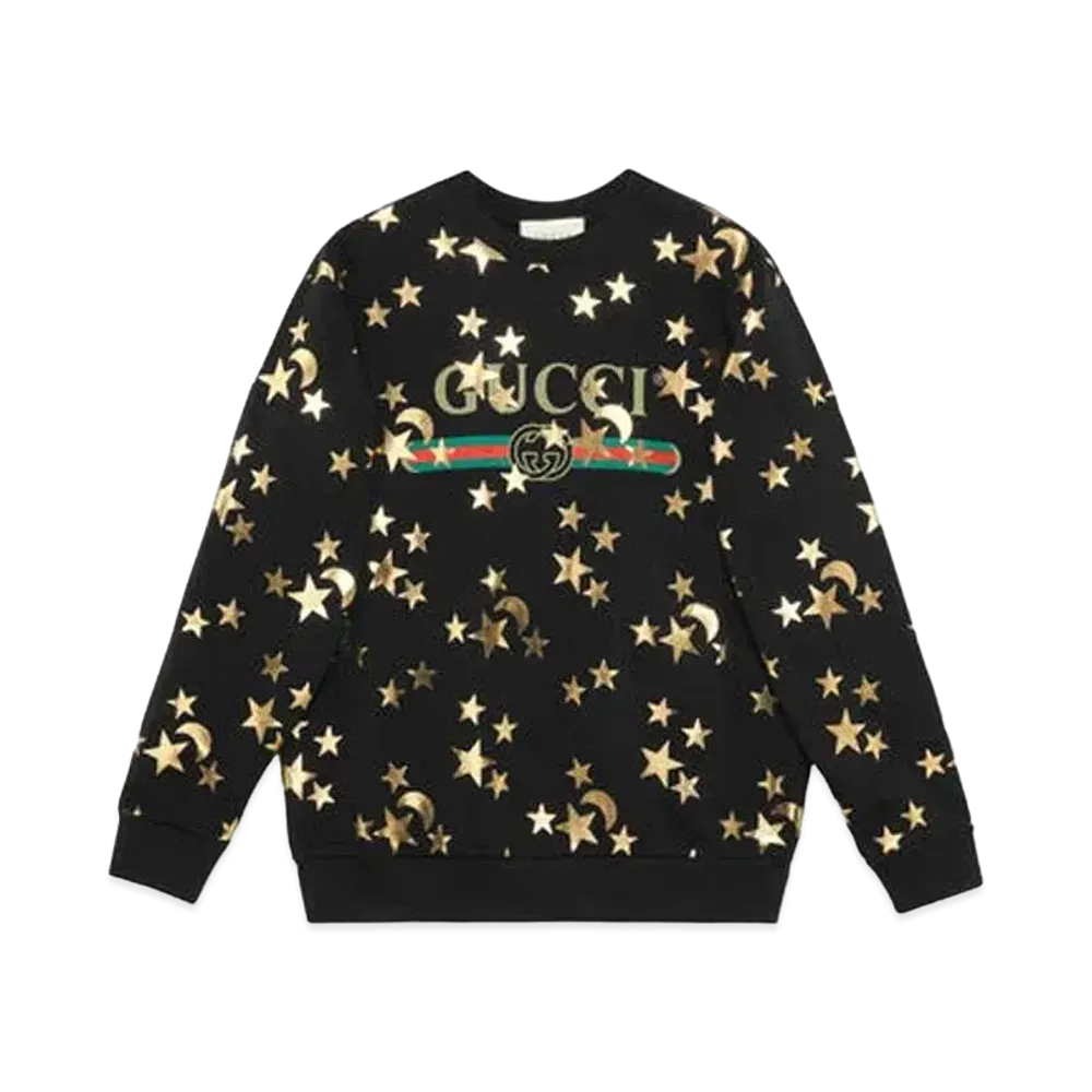 GUCCI Star & Moon Logo Sweat "Black"