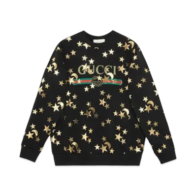 GUCCI Star & Moon Logo Sweat "Black"