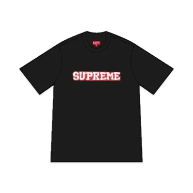 Supreme Satin Applique S/S Top "Black"