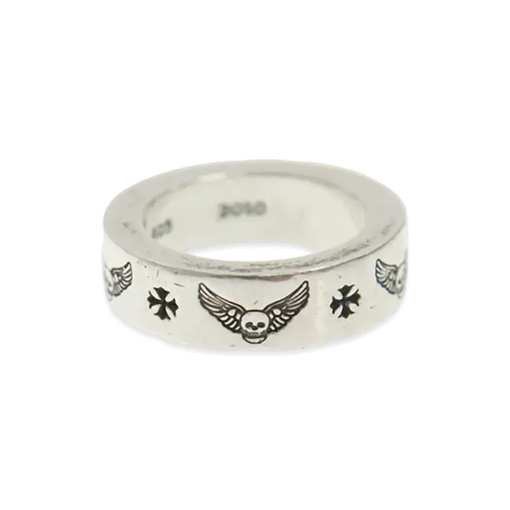 Chrome Hearts 6mm Spacer Foti Mahalia Motif Ring "Silver"