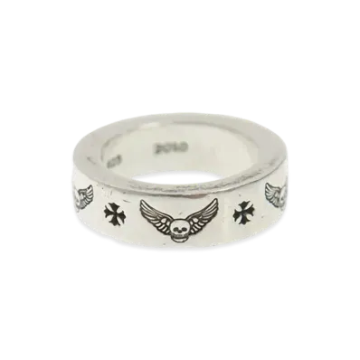 Chrome Hearts 6mm Spacer Foti Mahalia Motif Ring "Silver"