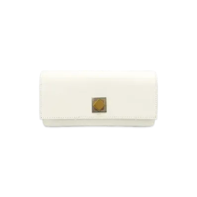 Bottega Veneta Calfskin Trifold Wallet "White"