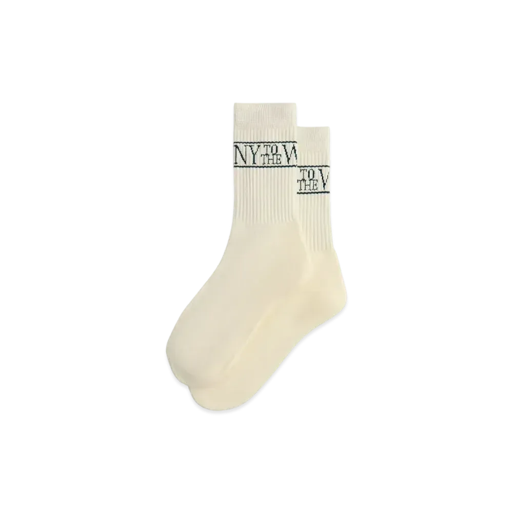 Kith NY To The World Crew Socks "White"