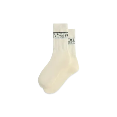 Kith NY To The World Crew Socks "White"