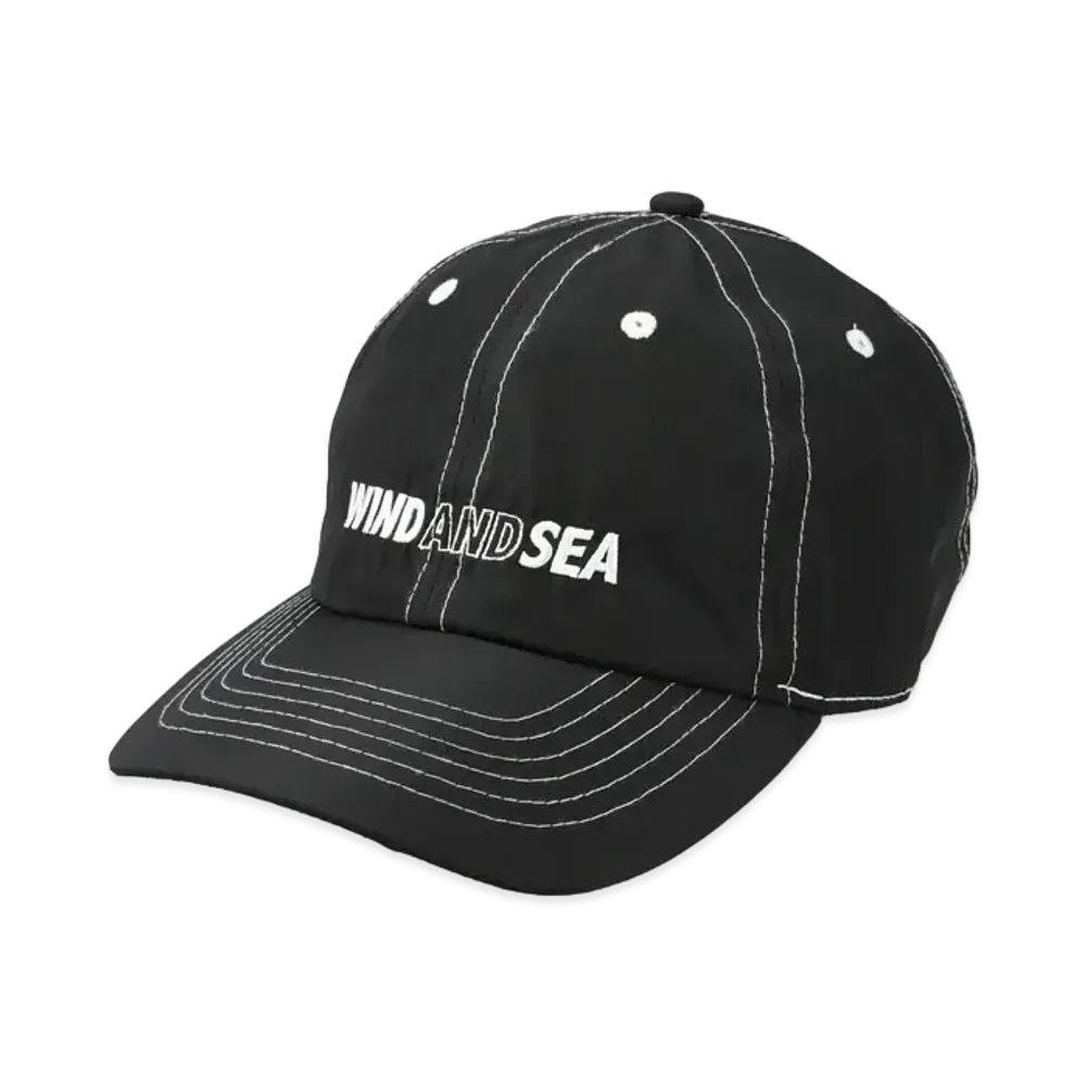 WIND AND SEA White Stitching Low Cap "Black"