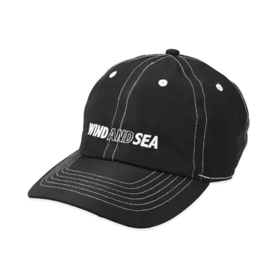 WIND AND SEA White Stitching Low Cap "Black"