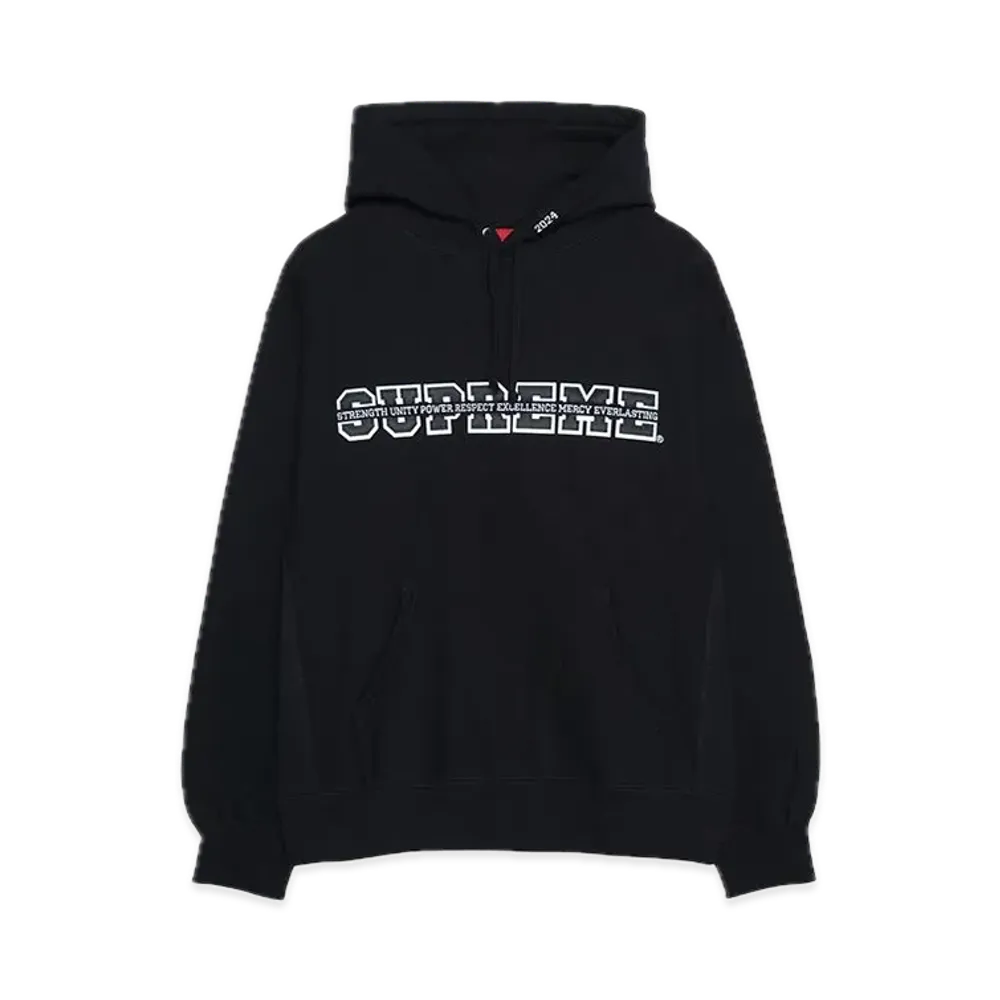 Supreme Collegiate Acronym Hooded Sweatshirt "Black"