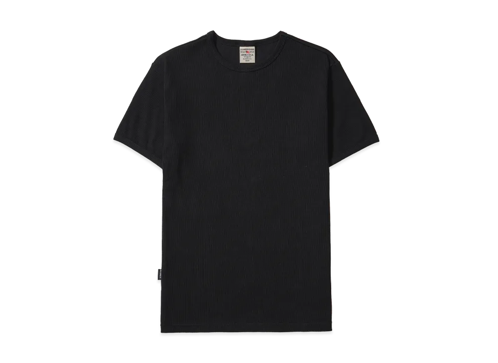AVIREX Daily Wear Rib S/S T-Shirt "Black C"
