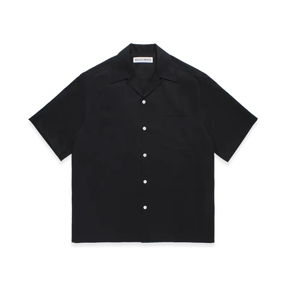 WACKO MARIA x Bez Tekstil Open Collar Shirt "Black"