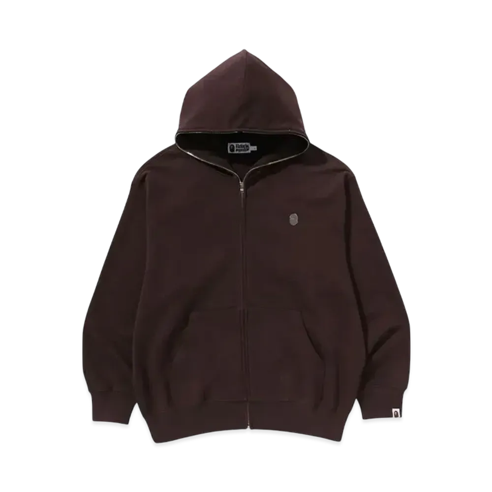 A BATHING APE One Point Relaxed Fit Zip Hoodie "Brown"