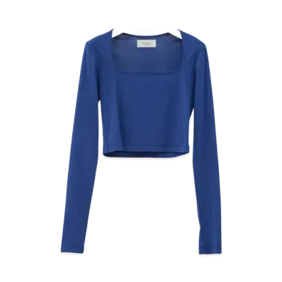 Ernie Palo Square neck Rib L/S "Navy"