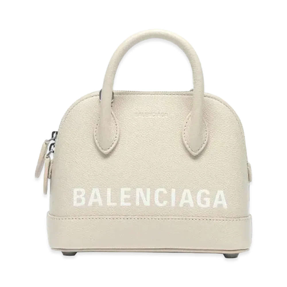 BALENCIAGA Women's Ville XXS Top Handle Bag "Cream/White"