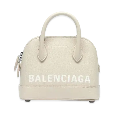 BALENCIAGA Women's Ville XXS Top Handle Bag "Cream/White"