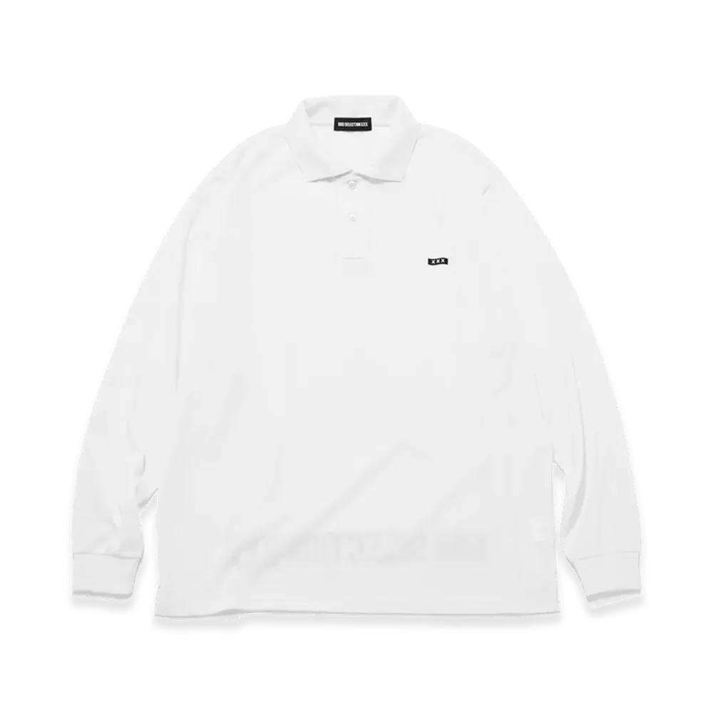GOD SELECTION XXX Long Sleeve Polo Shirt GX-S26-CS-04 "White"