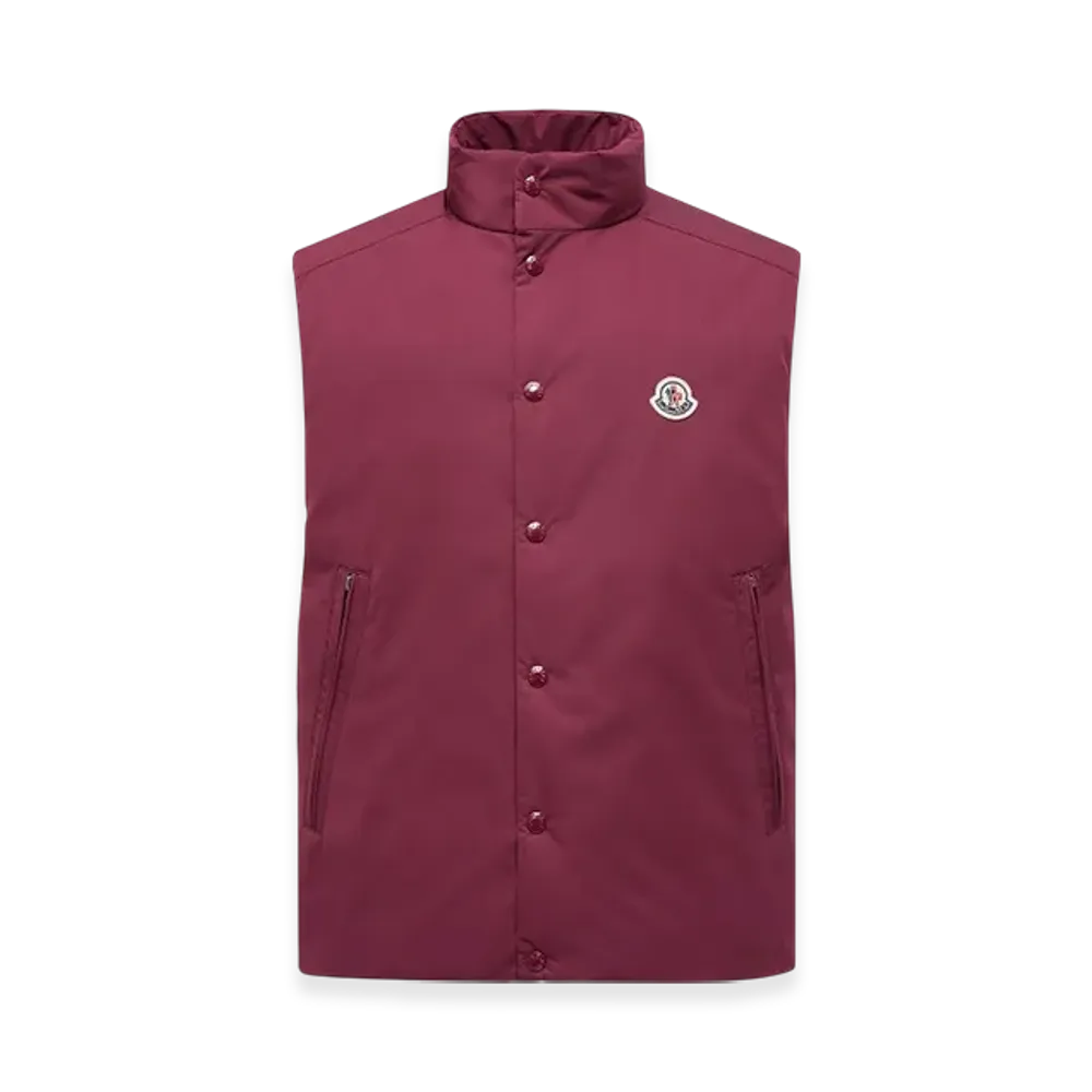 MONCLER Pilat Short Down Gilet "Burgundy"