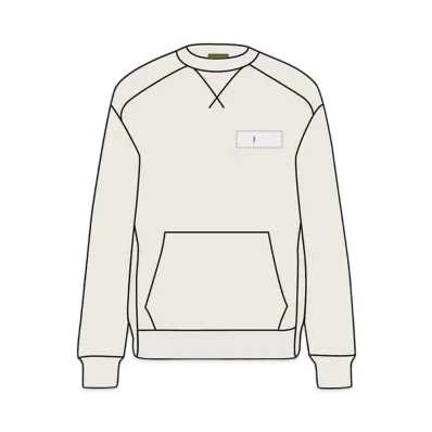 Dior x Sacai Sweat Shirt Cotton Fleece "White"