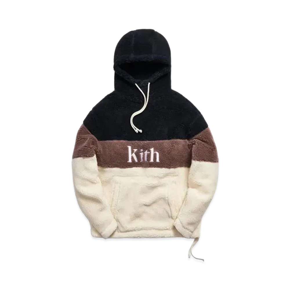 KITH Sherpa Double Pocket Hoodie "Mauve"