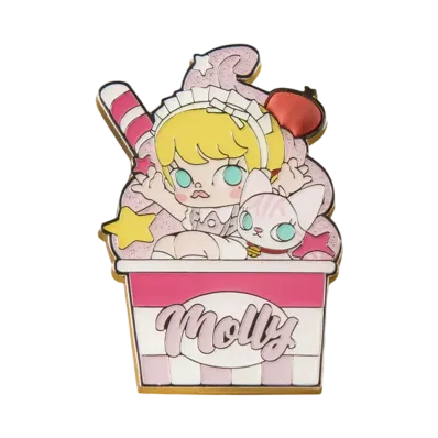 POP MART POP Summer Party Series MOLLY Ice Cream Badge Cherry Filling