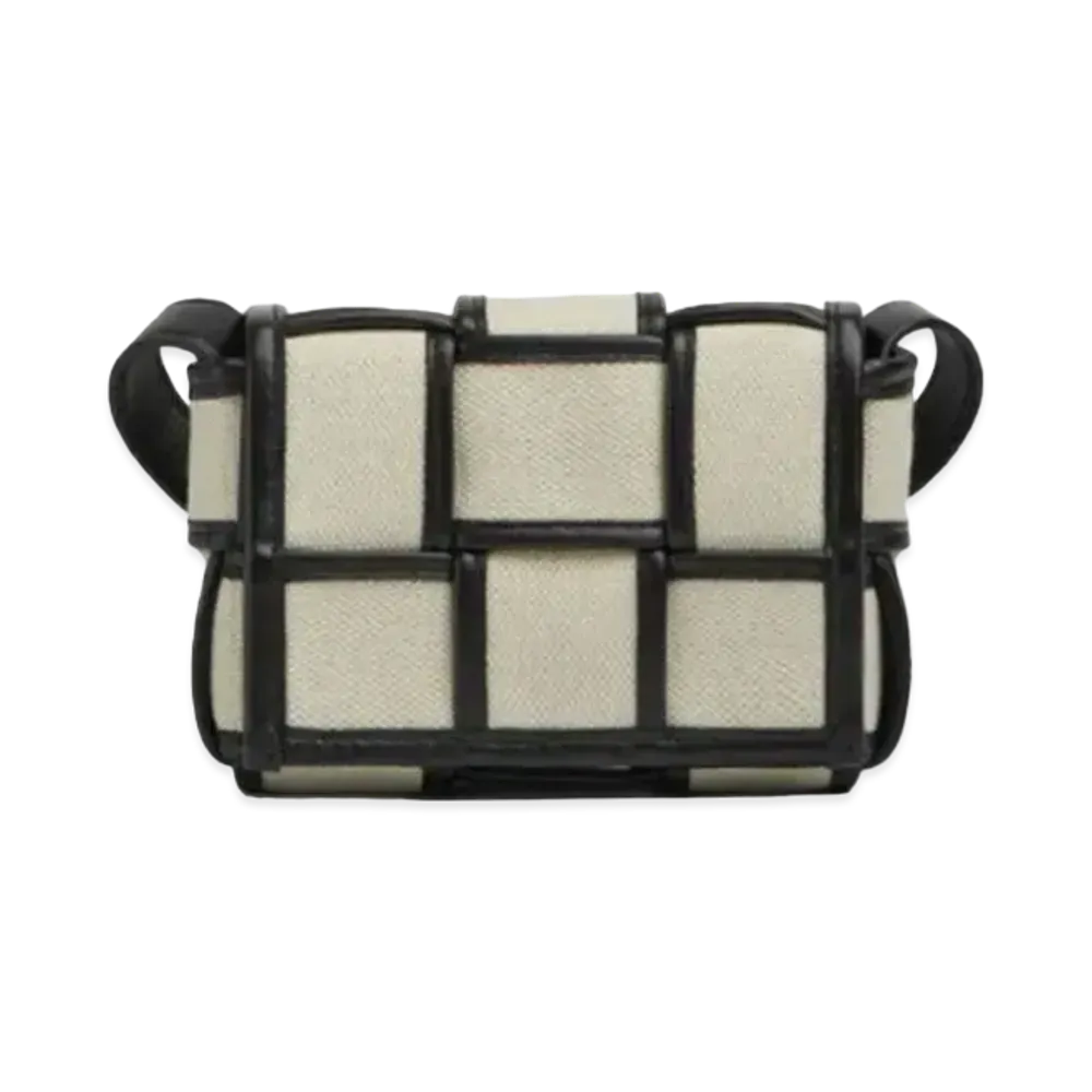 Bottega Veneta Candy Cassette Shoulder Bag "Natural Color/Black"