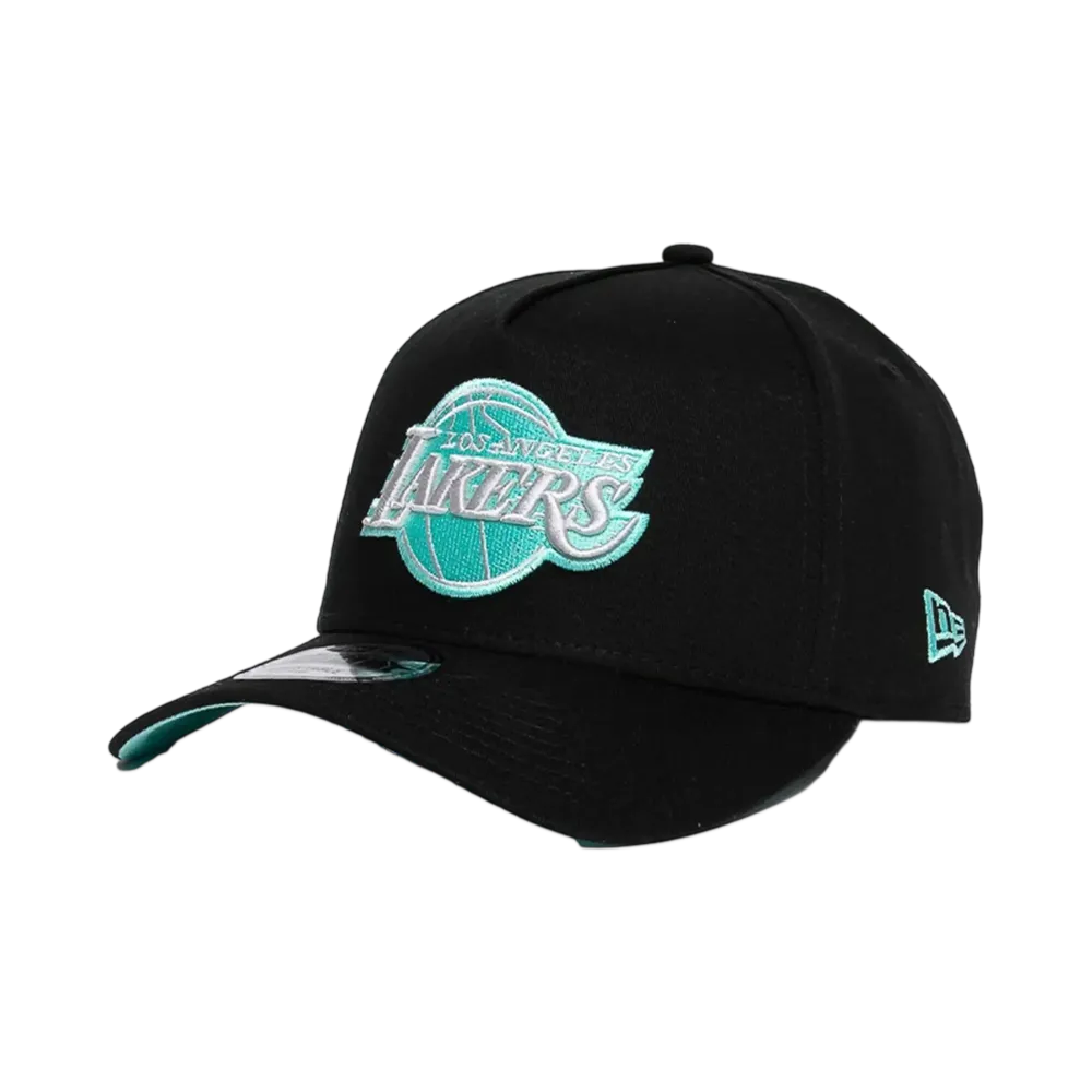 NEW ERA LA Lakers Raiders Aqua Void 9Forty A-Frame Snapback "Black"