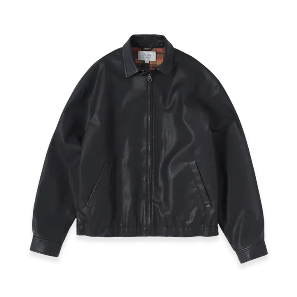 SEDAN ALL-PURPOSE Synthetic Leather Jacket "Black"