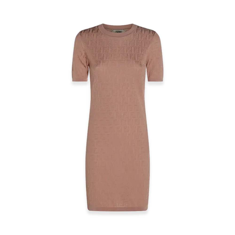 FENDI Women's FF Cotton Dress "Rose"