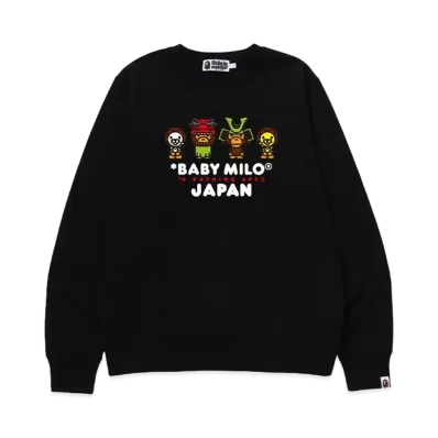 A BATHING APE Baby Milo Japan Crewneck "Black"