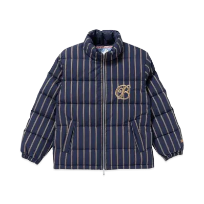 BlackEyePatch B EMBLEM STRIPED FIRST DOWN JACKET "Navy"