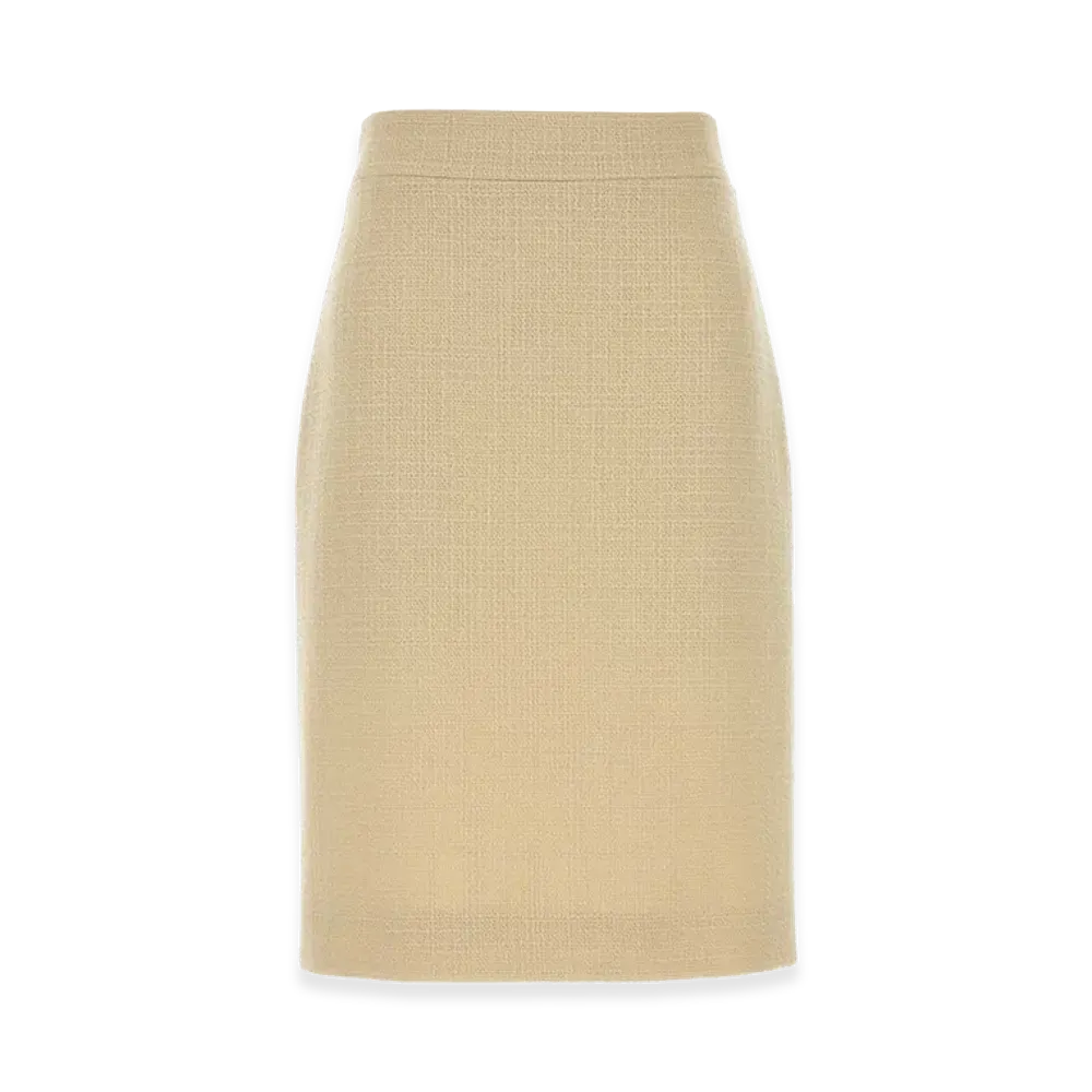 Valentino Women's Tweed Skirt "Ivory/White"