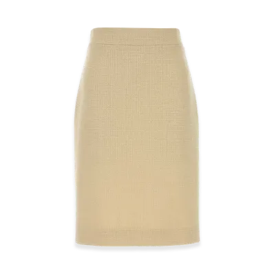 Valentino Women's Tweed Skirt "Ivory/White"