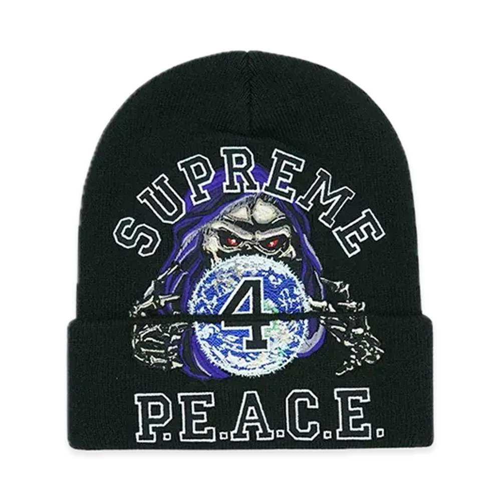 Supreme Peace Embroidered Beanie "Black"