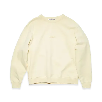 Acne Studios Logo Crewneck Sweatshirt "Vanilla Yellow"