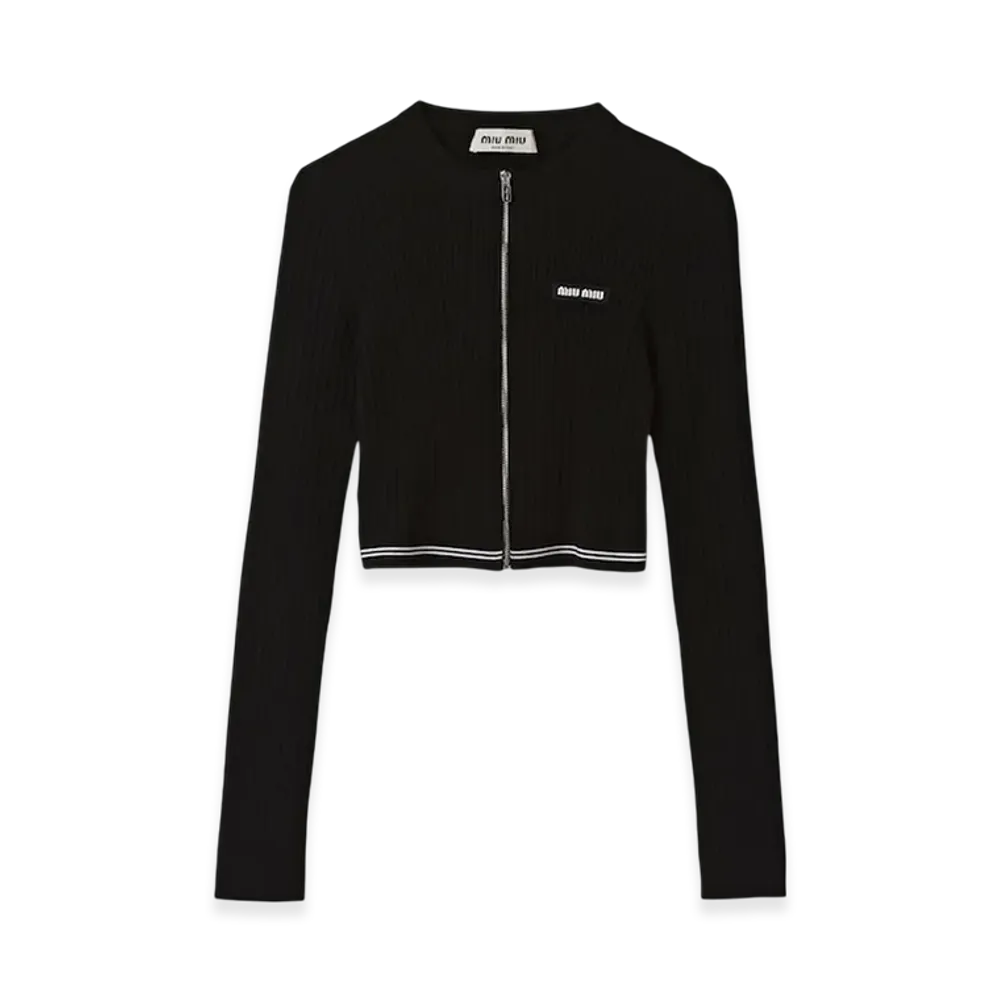 MIU MIU Women's Viscose Sweater "Black"