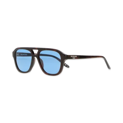 BALENCIAGA Printed Acetate Pilot Daily Sunglasses "Brown"