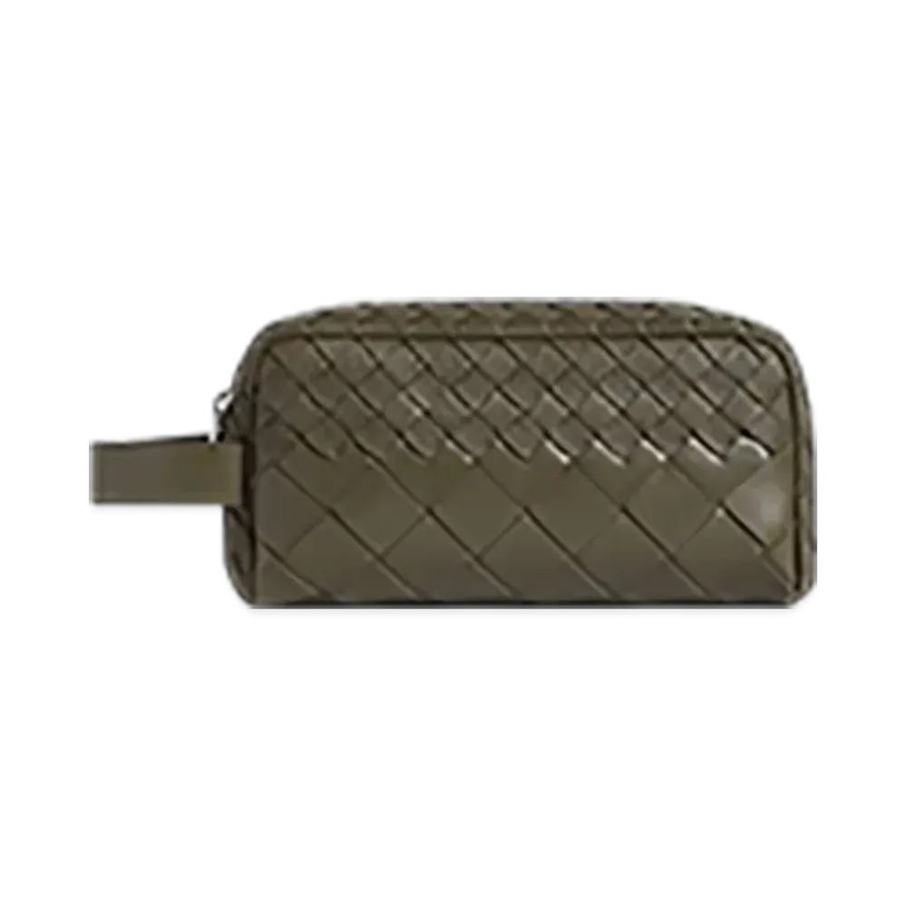 Bottega Veneta Intrecciato Travel Pouch "Cypress"