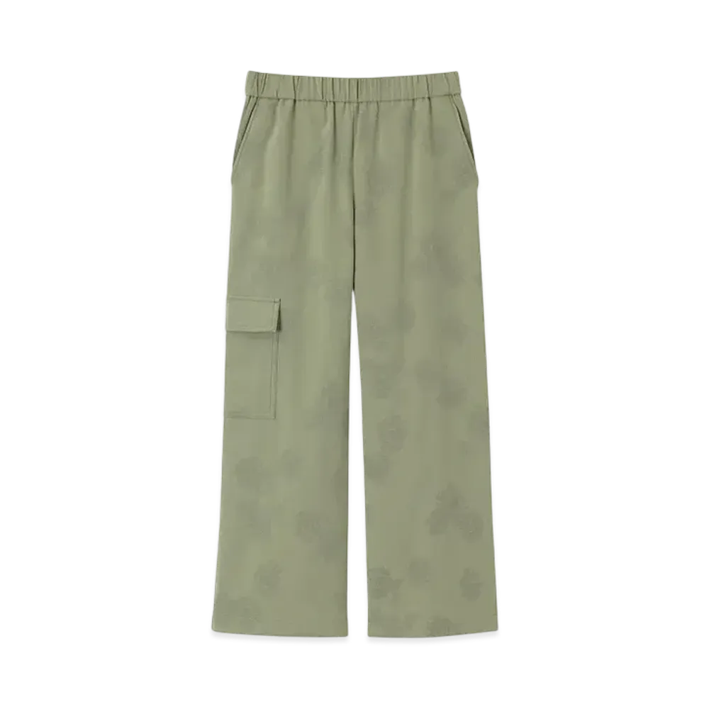 Paul Smith Women's Chamomile Floral Jacquard Cargo Pants "Khaki"